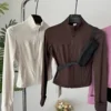 Lemon Long Sleeve With Pockets Cropped Defines Sport Jacket Quick Dry Breathable Fitness Yoga Running Zip Up Jacket Workout Coat 2