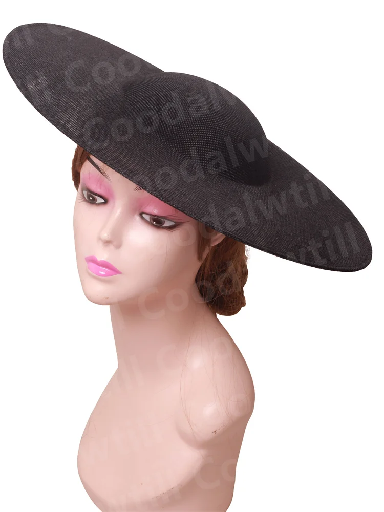 40CM Große Fascinator Basis DIY Haar Zubehör Hut Frauen Derby Hochzeit Kopfschmuck Damen Kirche Rennen Maillinery Kappe Liefert – Detail 24