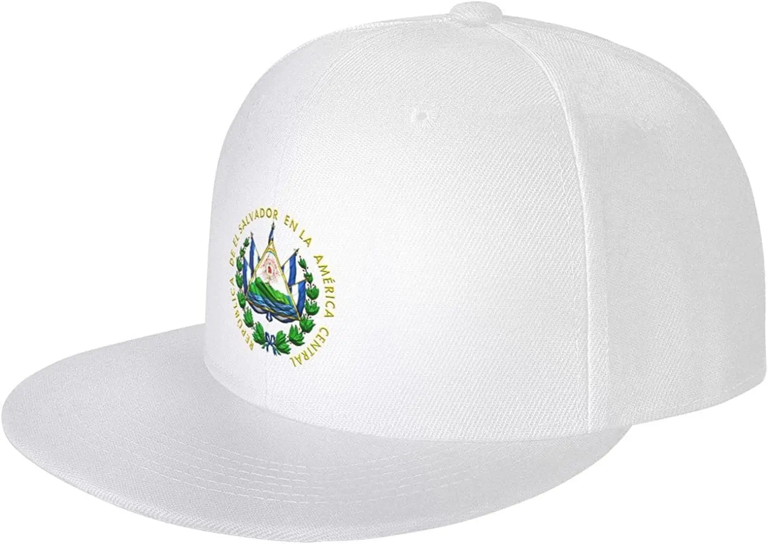 Coat of Arms of El Salvador Flat Brim Baseball Cap Men's and Women's Hat Black Unisex Adjustable