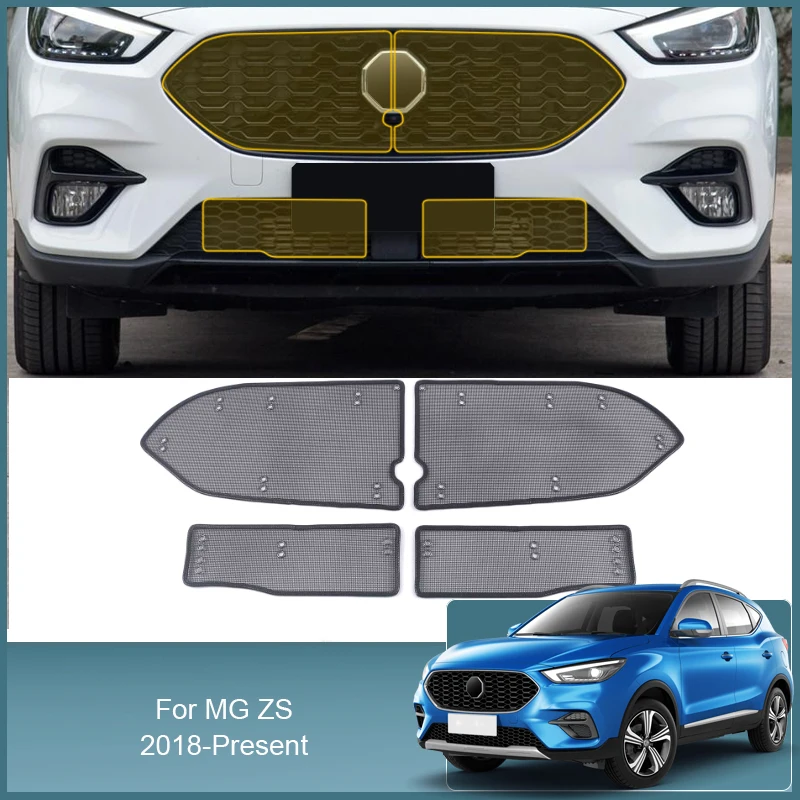 

4pcs Stainless Steel Car Insect Screening Mesh Front Grille Insert Net Styling For MG ZS 2018-2025 External Auto Accessories