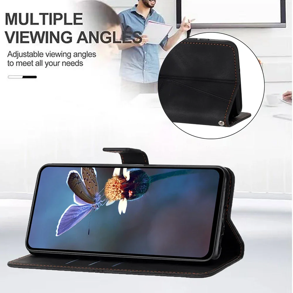 Leather Flip Wallet Case with Multi-Device Compatibility