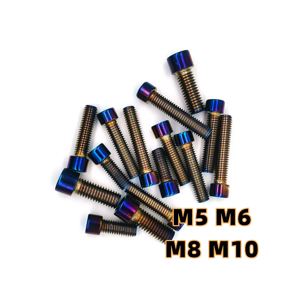 Hex Socket Screws M5 M6 M8 M10 304 Alloy Steel Titanium Plating Gold Screw Length