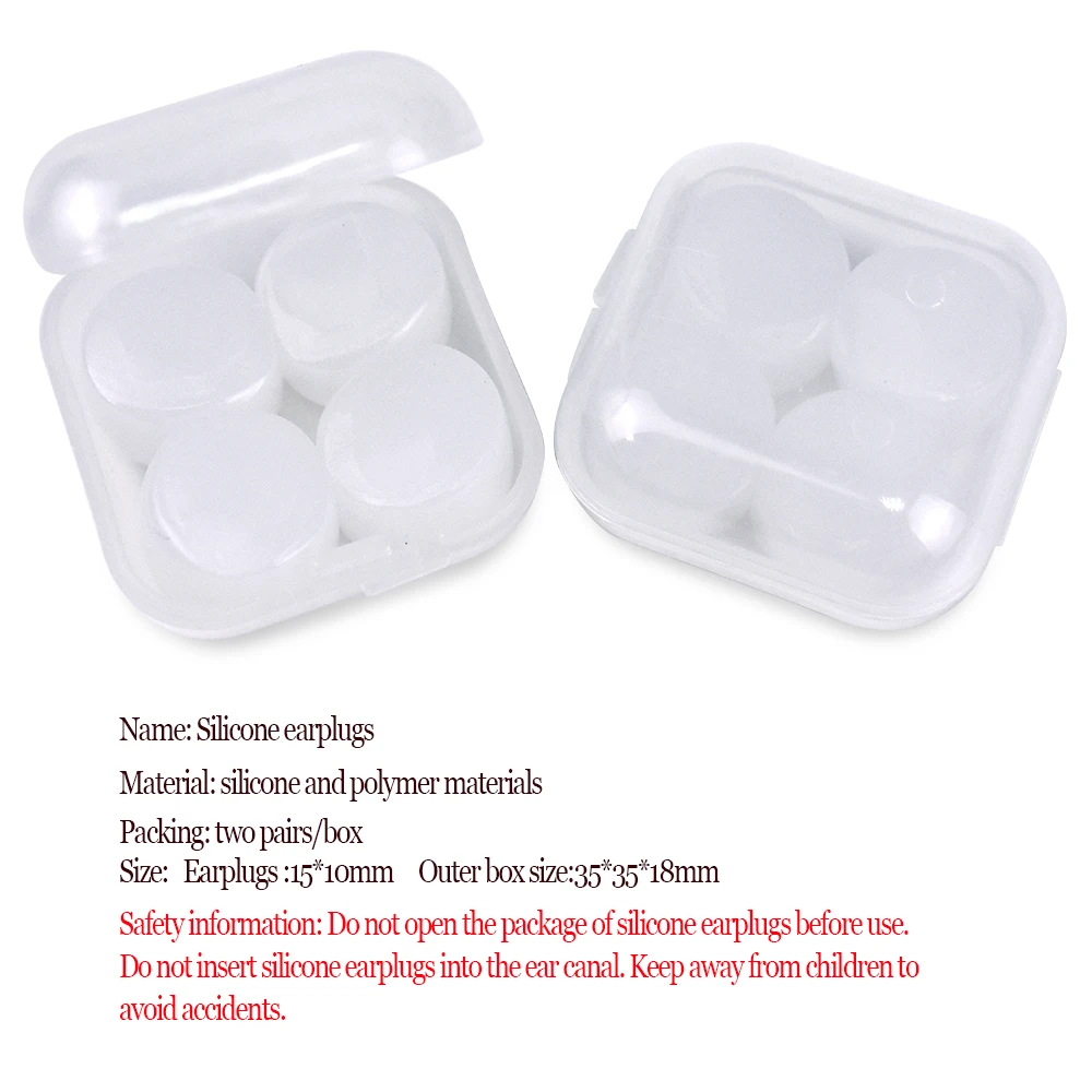 Silicone ear plugs 16Pcs sound insulation ear protection anti noise snoring sleeping plugs for travel noise reduction