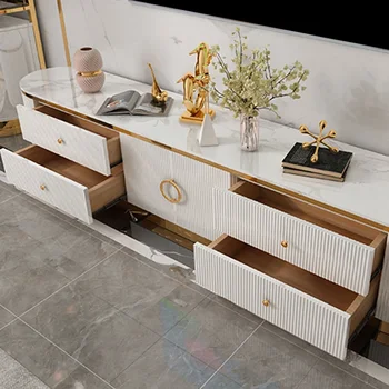 Mobili per Ufficio e Soggiorno: Mobile TV con Cassetti, Organizer Universale per TV e Monitor, Stile Italiano