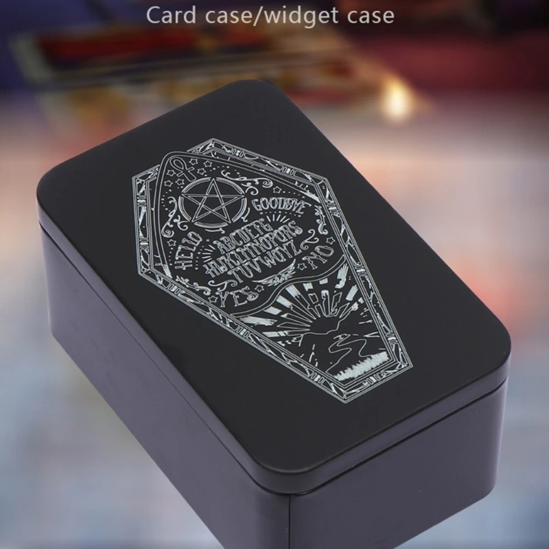 

Game Tarots Cards Storage Box Holder Iron Tarots Cards Storage Gift Case Small Trinkets Box Divinations Storage Box