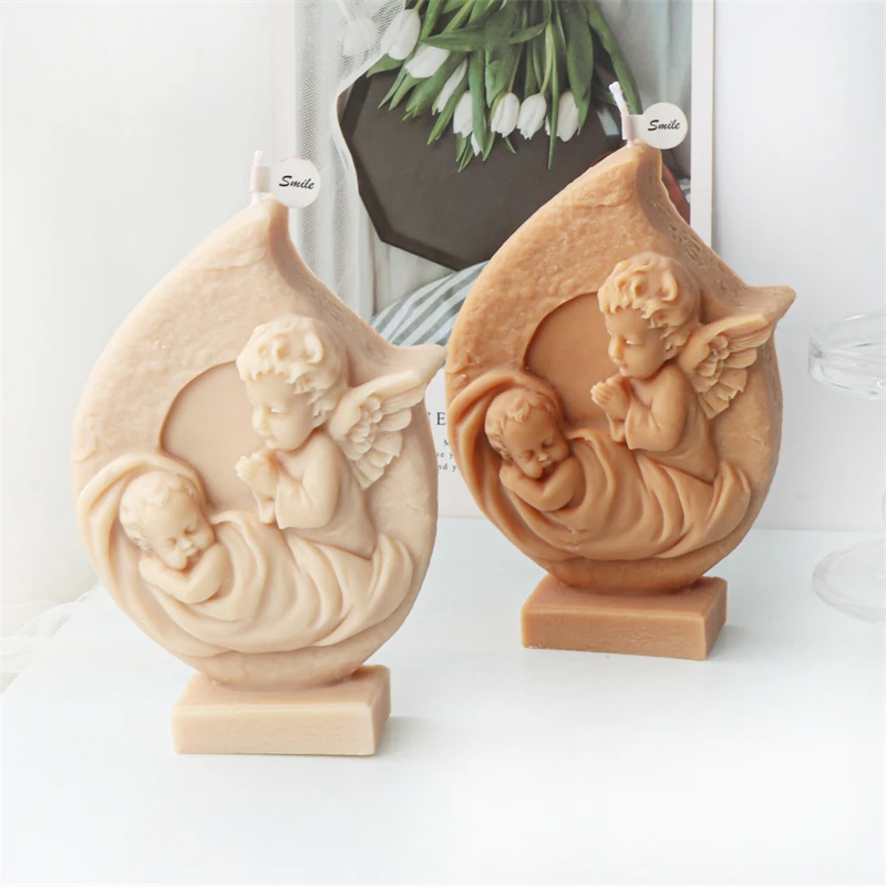 Stampo In Silicone A Forma Di Angelo Per Candele E Resina – Riutilizzabile, Resistente Da -40°C A +100°C, Per Gesso E Sapone Fai Da Te