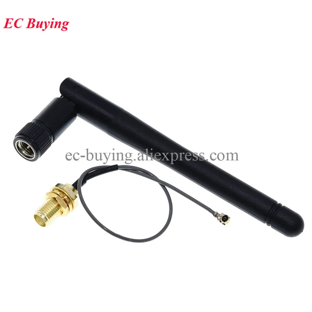 2.4Ghz 3Dbi Wifi 2.4G Antenna Antenna Rp-Sma Router Wireless Maschio + 17Cm Pci U.Fl Ipx A Rp Sma Cavo Pigtail Maschio Esp8266 Esp32