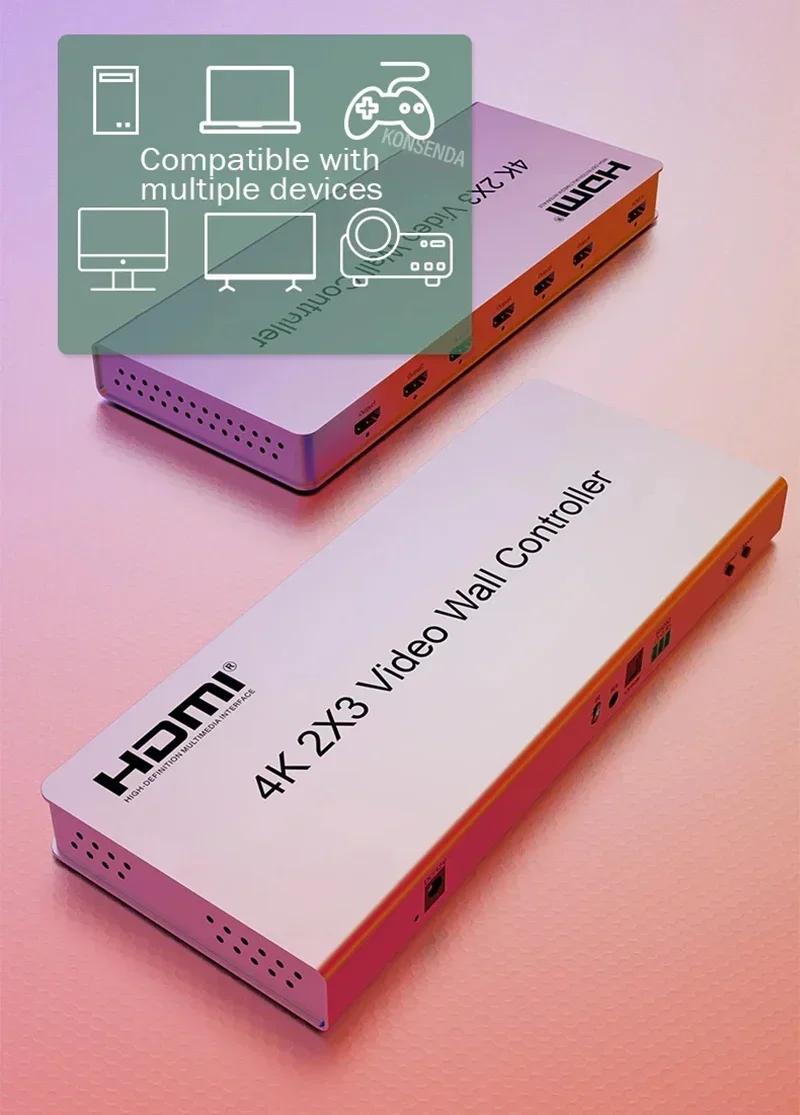 HD 4K 2x3 HDMI 비디오 월 컨트롤러 2x2 2x1 1x2 3x2 2 4 6 스크린..
