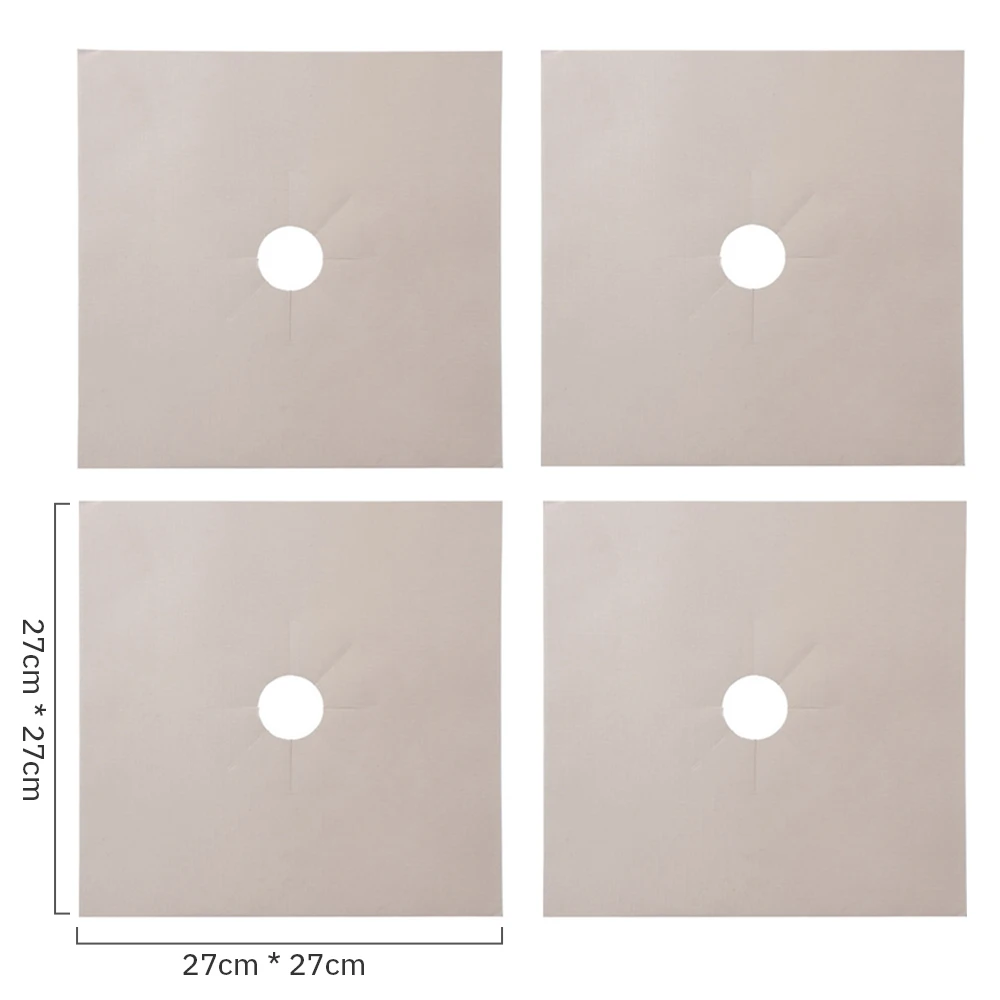 4-Piece Reusable Non-Stick Foil Stove Protector Set