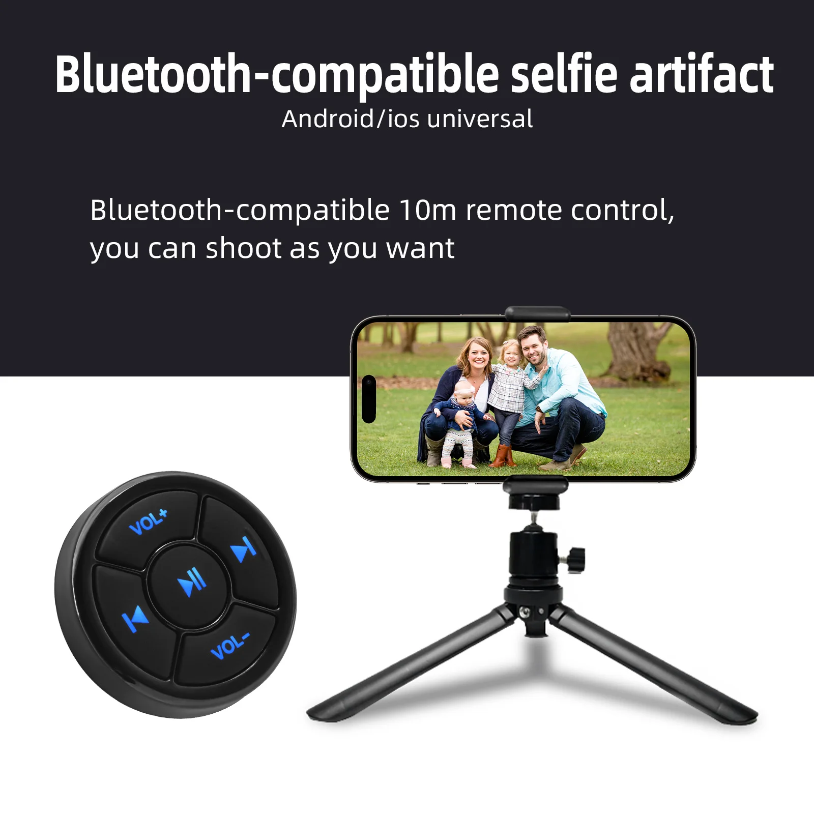 5 Keys Wireless Car Multi Remote Control Steering Wheel Control Bluetooth-compatible Button for Android Car Radio DVD Controller