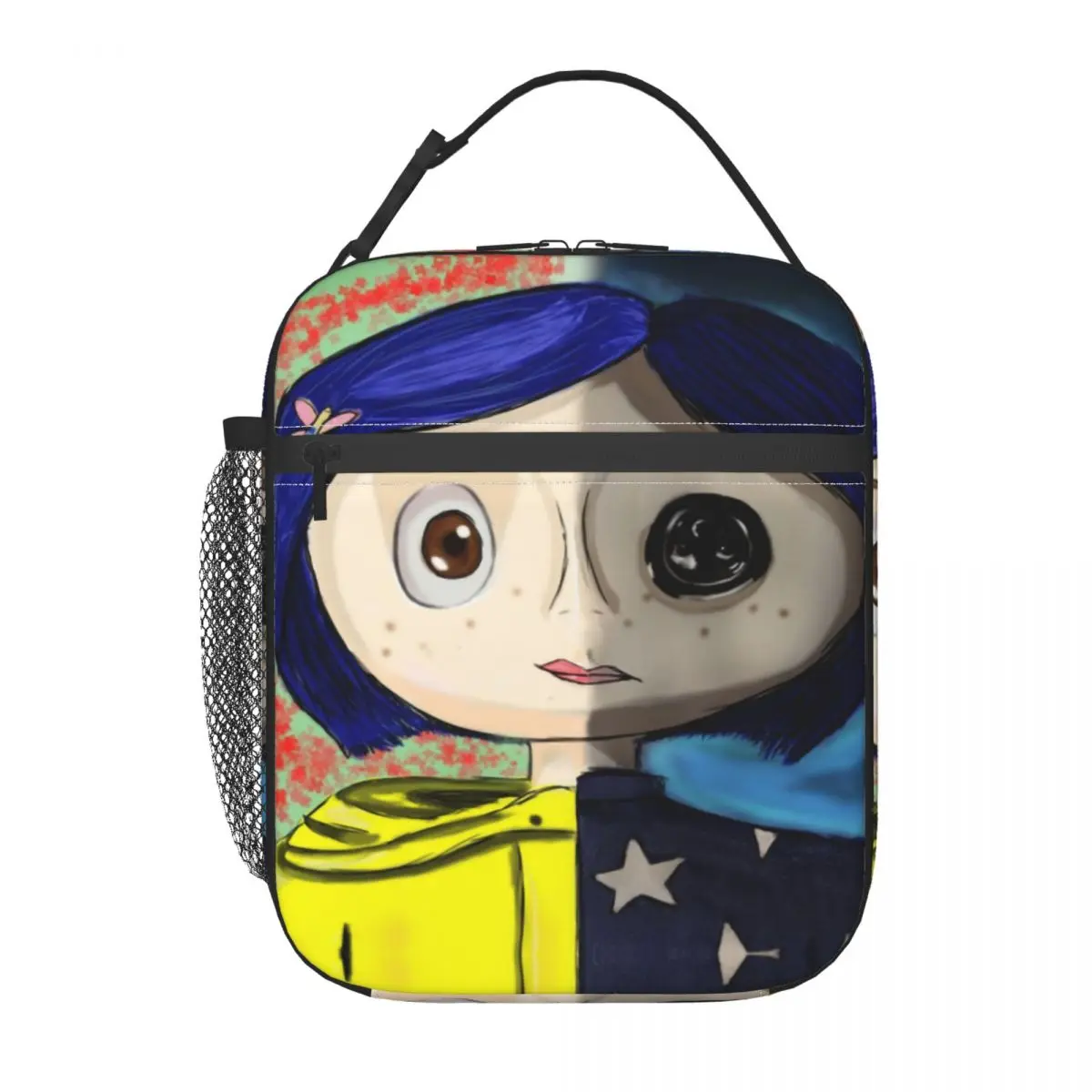 Halloween Horror Movie Coraline Borsa Da Pranzo Isolata Per Le Donne Cooler Thermal Food Lunch Box Camping Travel Tote Bags Portatili