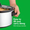 6-Quart Slow Cooker with 3 Cooking Settings, Dishwasher-Safe Stoneware Crock & Glass Lid, Silver, Multi-functional Pot 3
