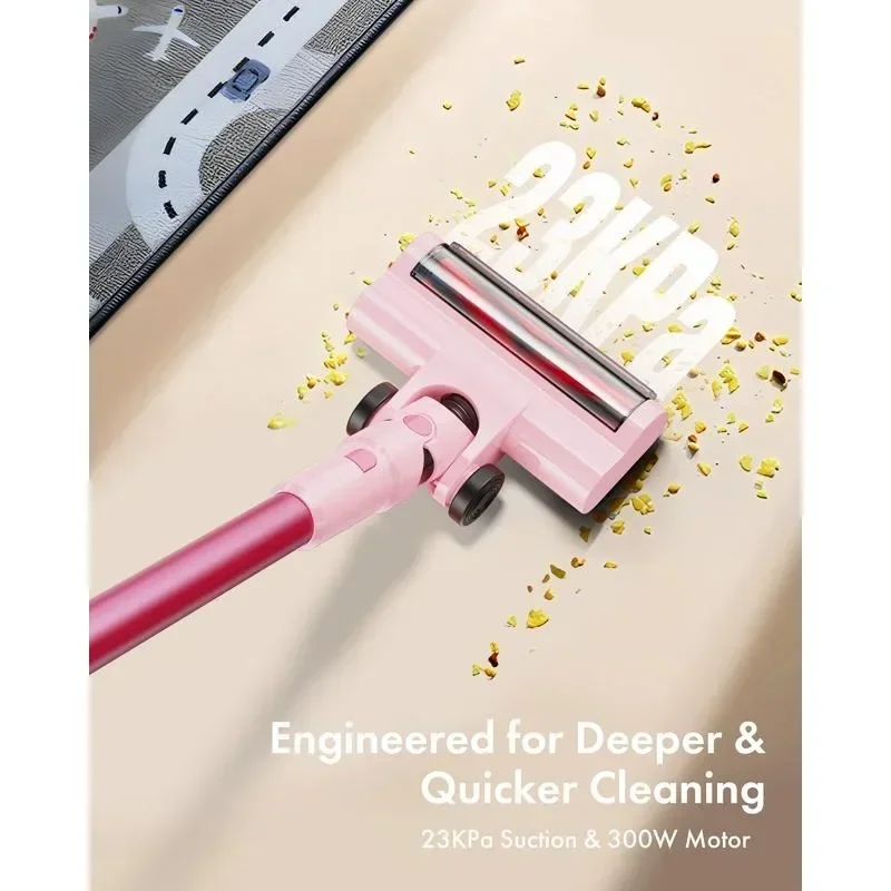 Dezkly Cordless Vacuum Cleaner, 300W 23KPa Lightweight Stick Vacuum , 3 Suction, LED Display, Powerful Vacuum Cleaner 3