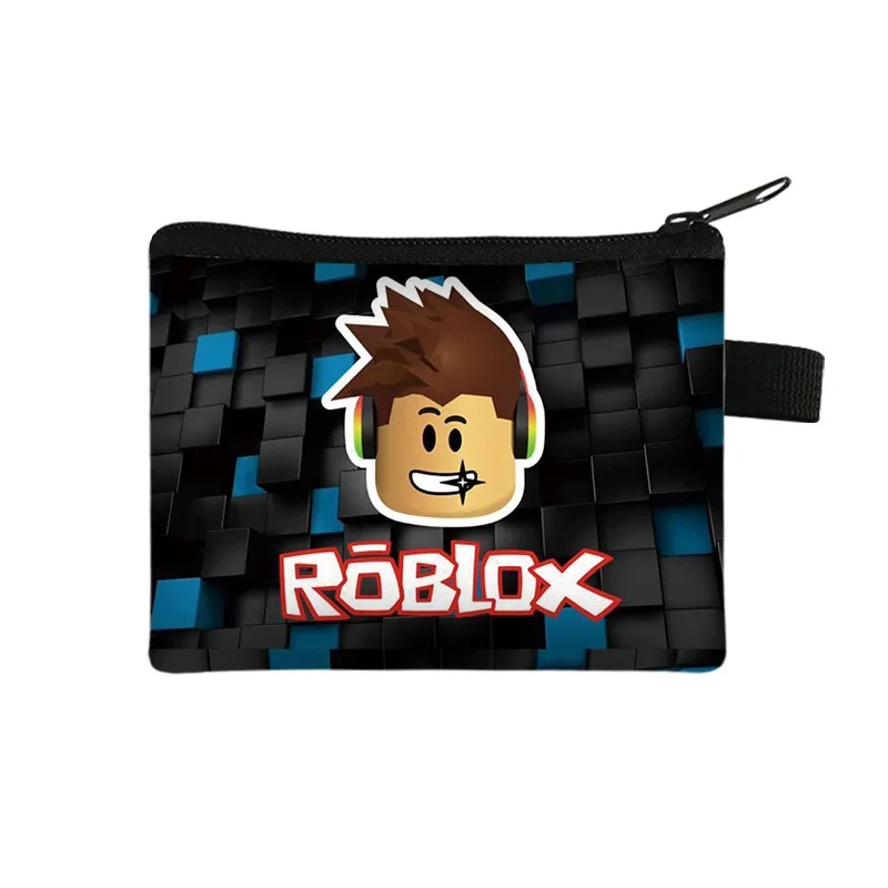 Roblox Coin Purse Wallet Kawaii Cartoon Anime Portable Money Coin Storage Bag Cute Mini Card Purses Key Organiser Gifts