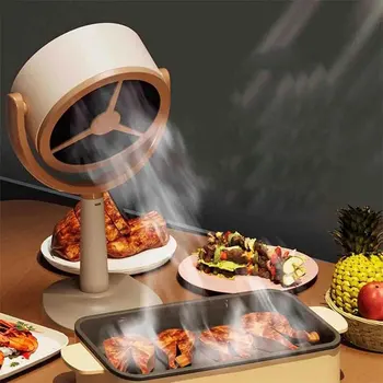Portable Desktop Range Hood Small ABS Smoke Air Purifier Suction Oil and Smoke For Smoke Fan Plug in/Charging