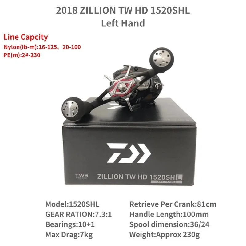 2018 2019 DAIWA ZILLION TW HD 1520H 1520HL 1520SH 1520SHL