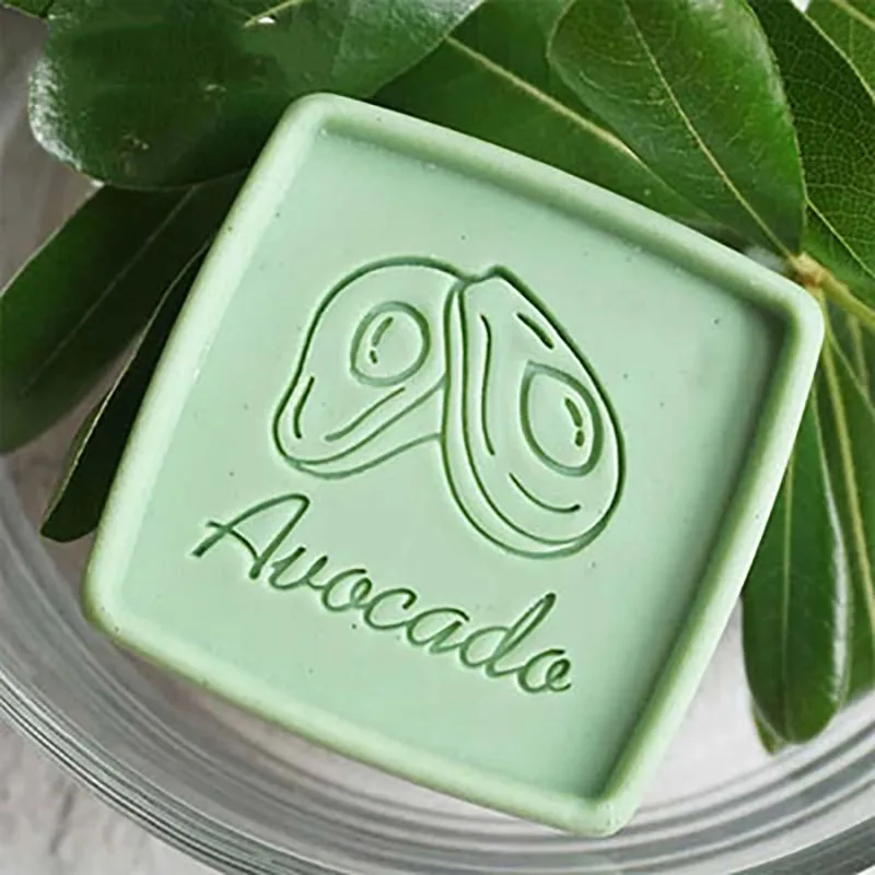 Lavender Pure Olive  Avocado Acrylic Soap Stamp Natural Transparent Custom Stamps For Making Soap Chapter