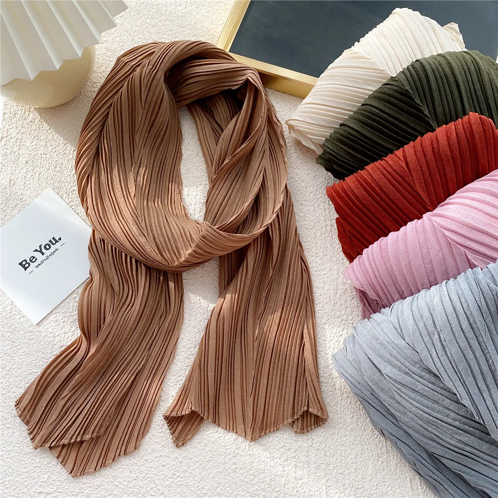 25*135cm Women Gril Cotton Linen Scarf Headscarf Hairscarf Turban Bandanas Shawl Wrap