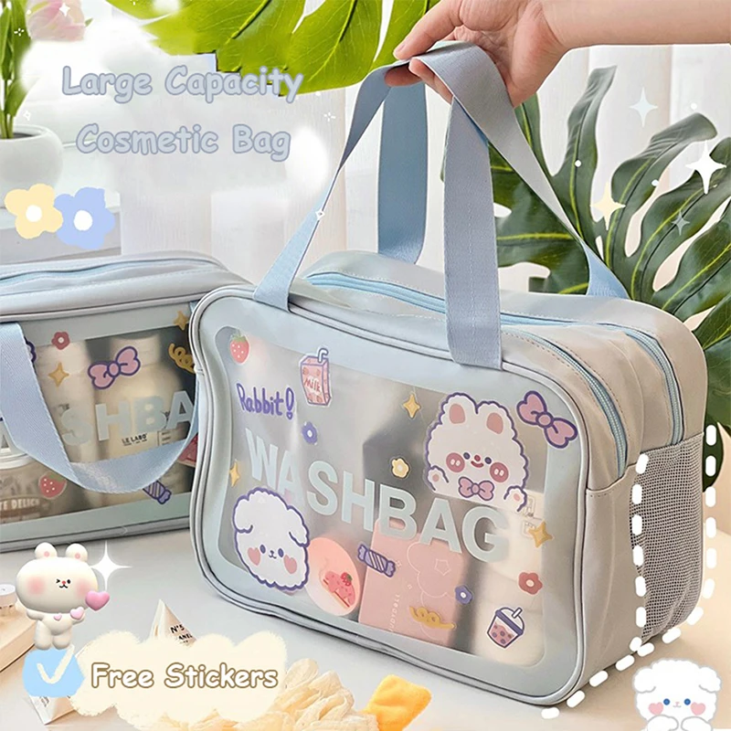 New Cute Large Capacity Dry Separation Women Cosmetic Bag Portable Makeup Bags Travel Waterproof - Storage Bags - AliExpress