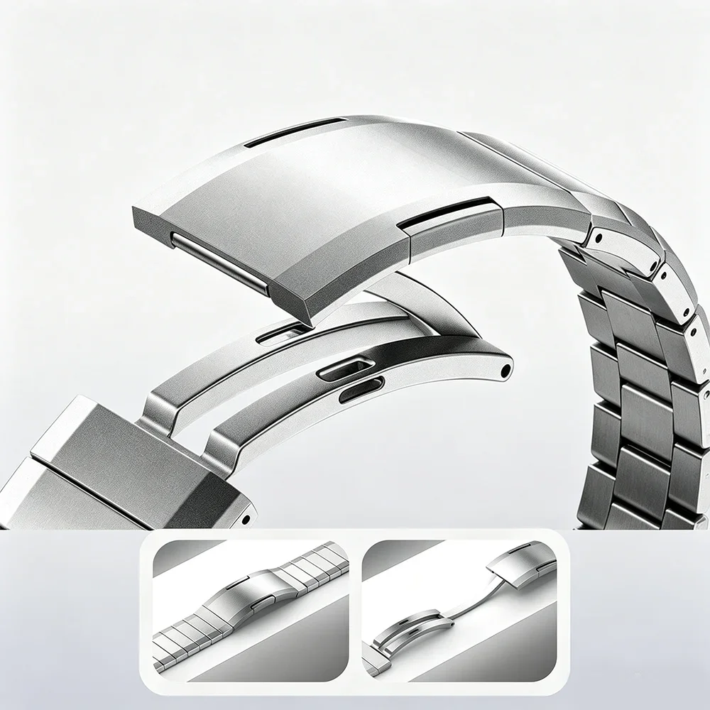 Official Titanium Alloy Strap - Lightweight, No-Gap Quick Fit Replacement Bracelet