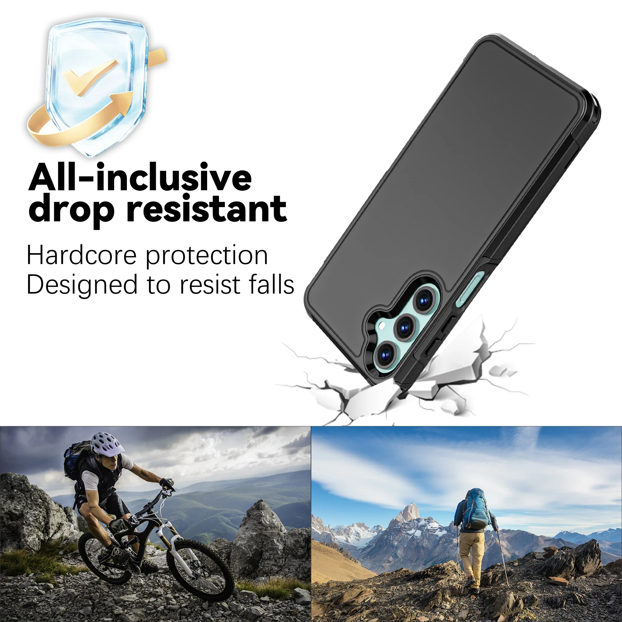 Military Grade Shockproof Phone Case - Durable Protective Bag