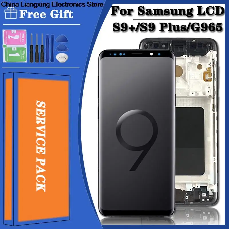

Digitador de tela sensível ao toque para Samsung, Display LCD, Samsung Galaxy S9 Plus, 100% testado, G965, G9650