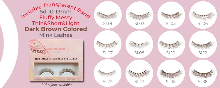 Description Picture 6 of itemAbestyou 20 Pairs False Lashes Short Wispy Individuals 3d Faux Mink Eyelashe Extension Takma Kirpik Por Mayor Atacado Maquiagem