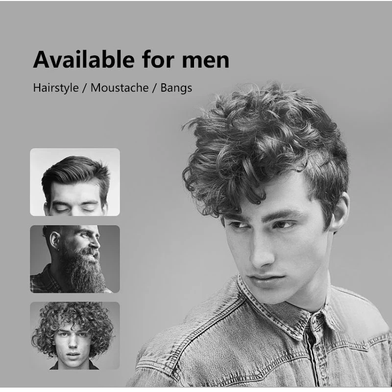 Alisador de Cabelo Modelador de Cabelo Liso para Cabelo 2 em 1 Profissional Curling Ferro Curto Cerâmica Barba Led 10 Online shopping