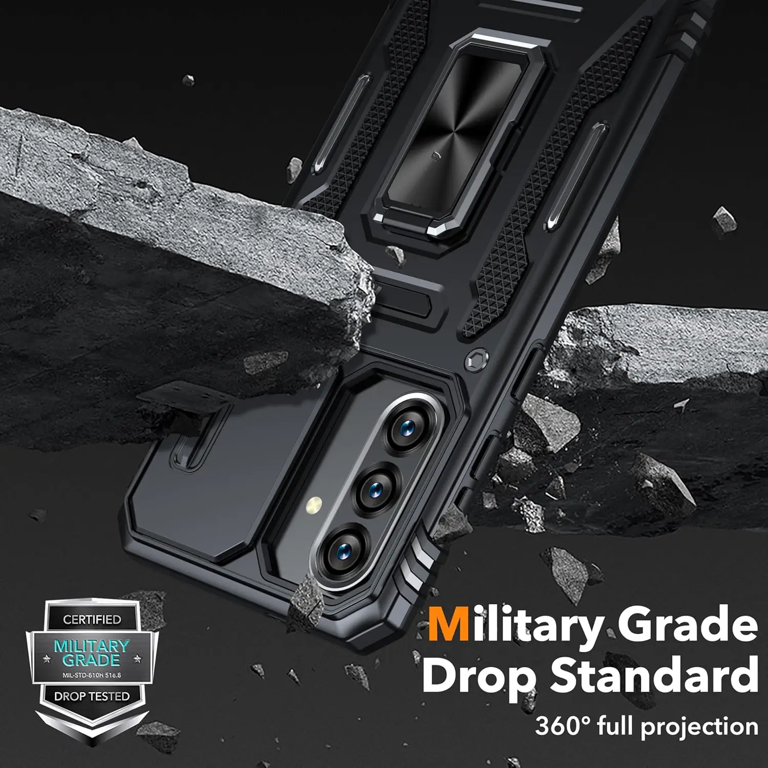 Case For Samsung Galaxy A56 5G Samsung A36 A55 A35 Slide Camera Stand Armor Shockproof Antifall Protection Kickstand Phone Cover 5