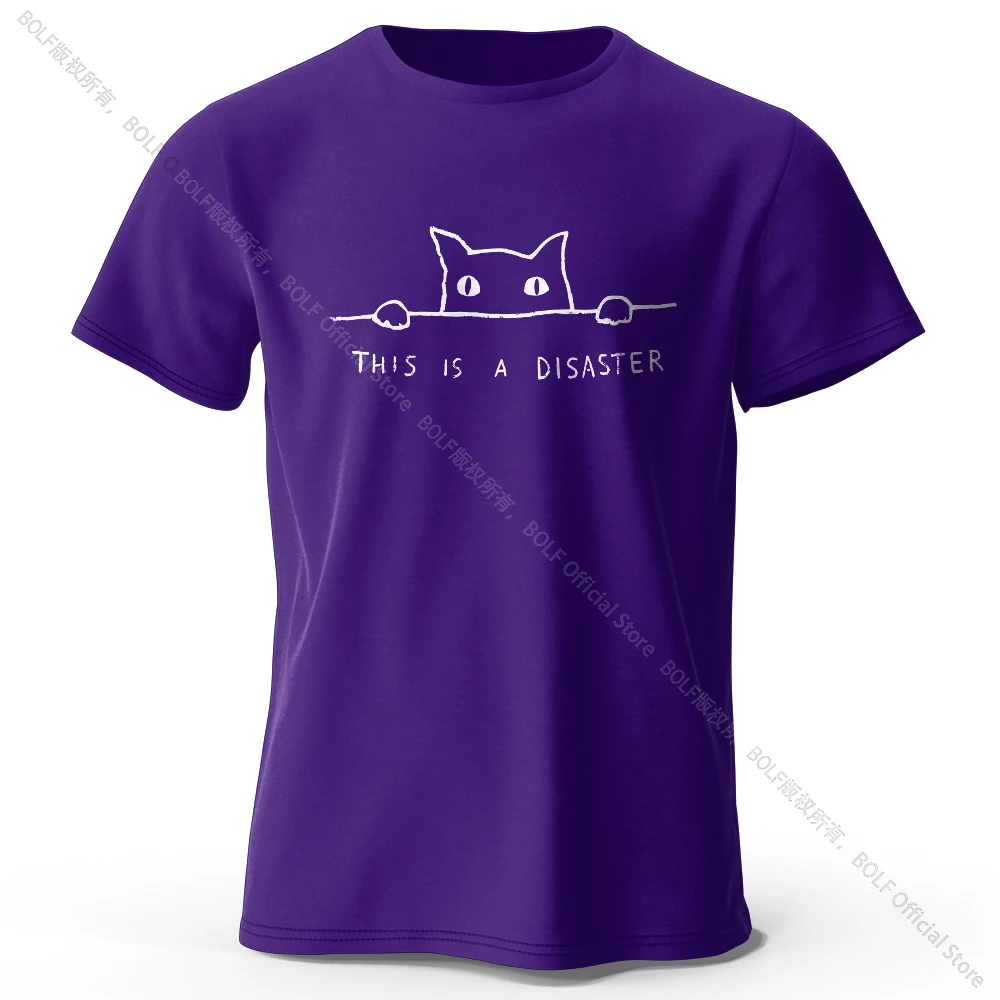 Elegant Minimalist Cat Line Art 100% Cotton Unisex Tee - Soft, Breathable Round Neck Short Sleeve