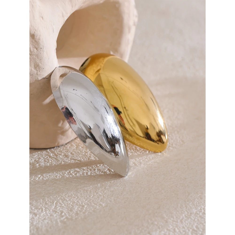 Sleek Waterproof Brooches Stainless Steel Metal