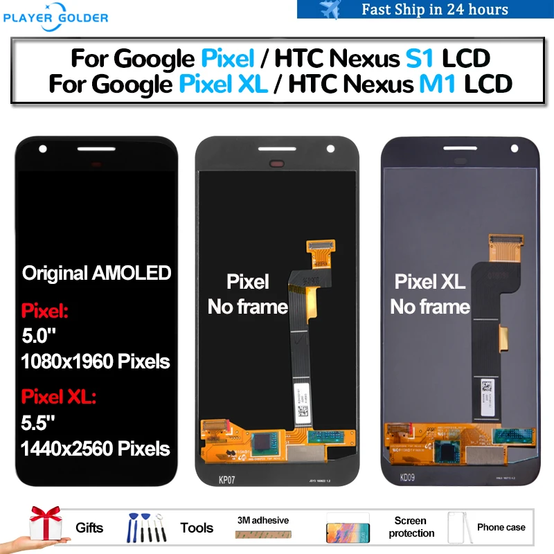 

Original AMOLED For HTC Nexus S1 Google Pixel For HTC Nexus M1 Google Pixel XL lcd Display Touch Panel Screen Digitizer Assembly