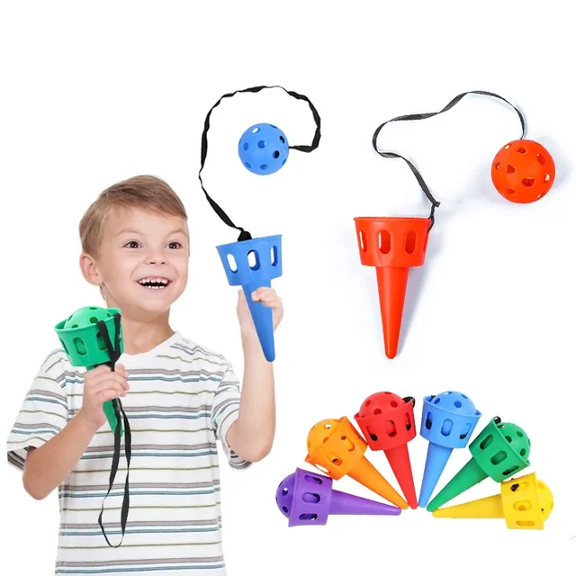 Receiving Ball Sensor TrainerThrowing Catching Game Set Outdoor Toy Catching Set Children's Hand Eye Coordination Training 3