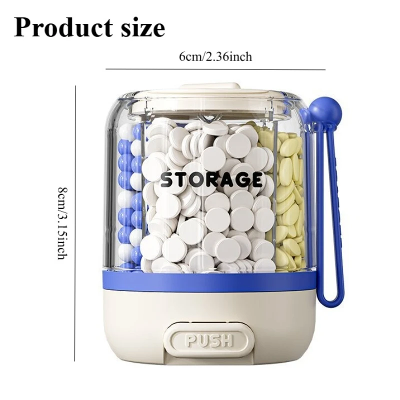 Daily Drug Organizer Portable Neat And Tidy Pill Management Travel Pill Dispenser Medicine Box Durable Sturdy Pocket Pill Box