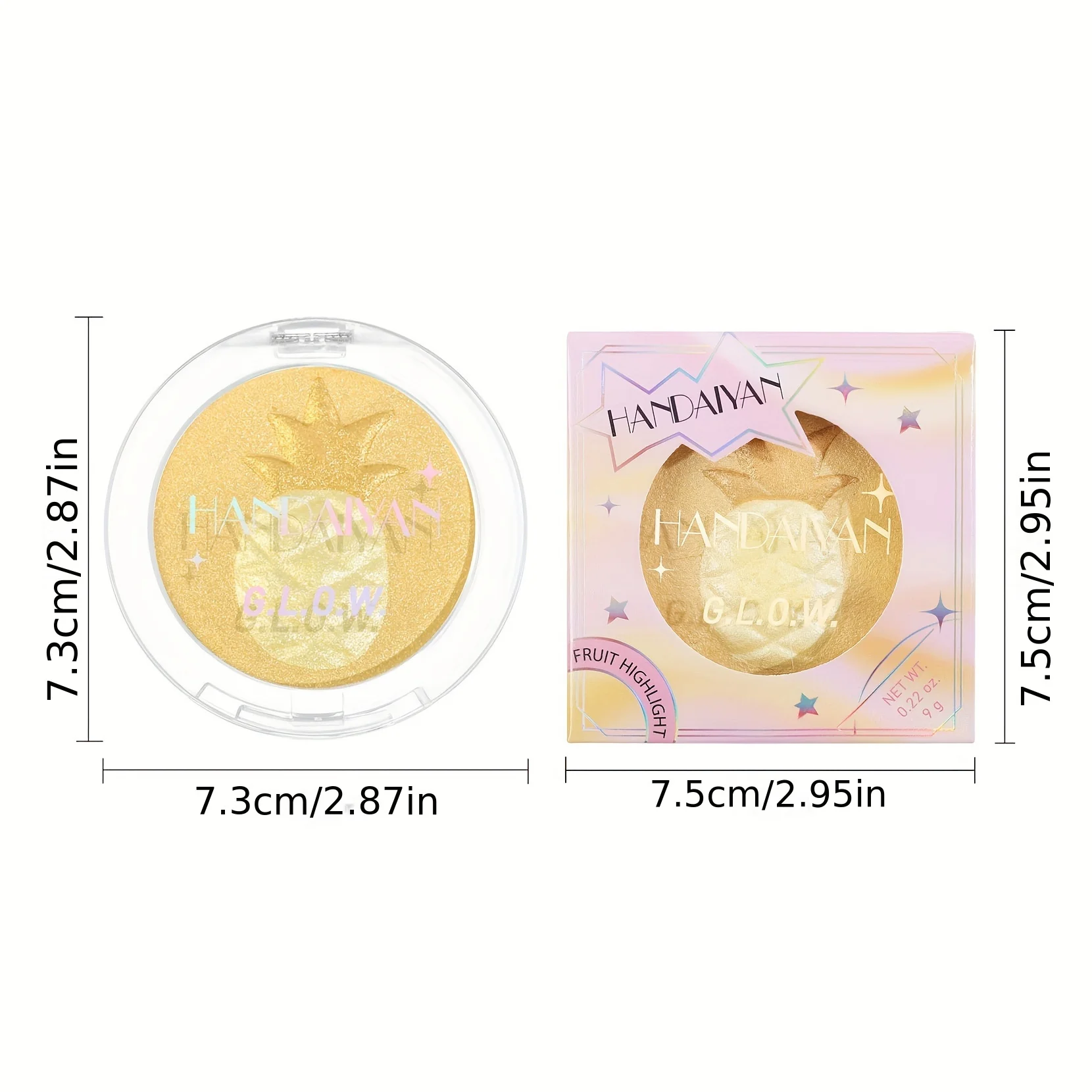Fruit Highlighting Powder Shiny Powder Body Face Contouring Palette Brightening Glitter Powder 4