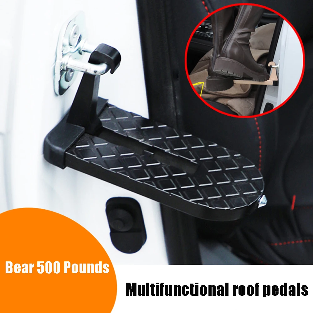 

Multifunction Roof Rack Step Car Pedals Foldable Car Door Step Universal Latch Hook Auxiliary Foot Pedal Safety Hammer For SUV