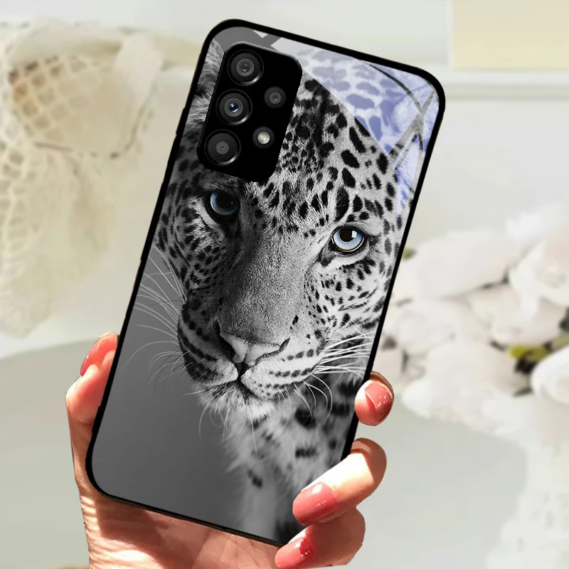Cartoon Tempered Glass Phone Case - Hard PC Glass Protector Cover