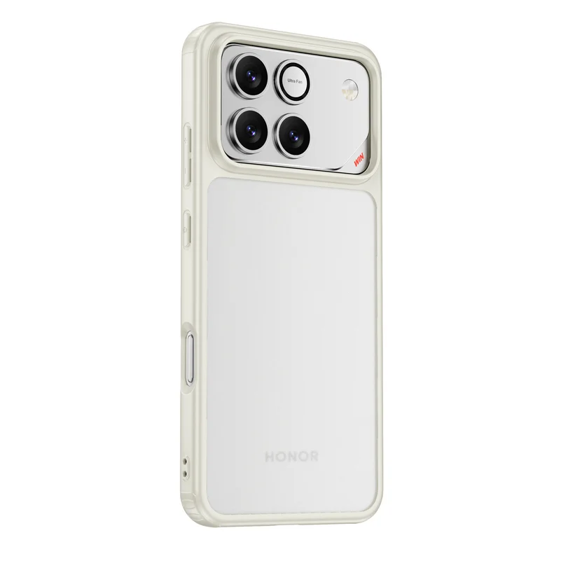 Transparent Acrylic Shockproof Phone Case with Matte PC Hard Back Cover - No Yellowing