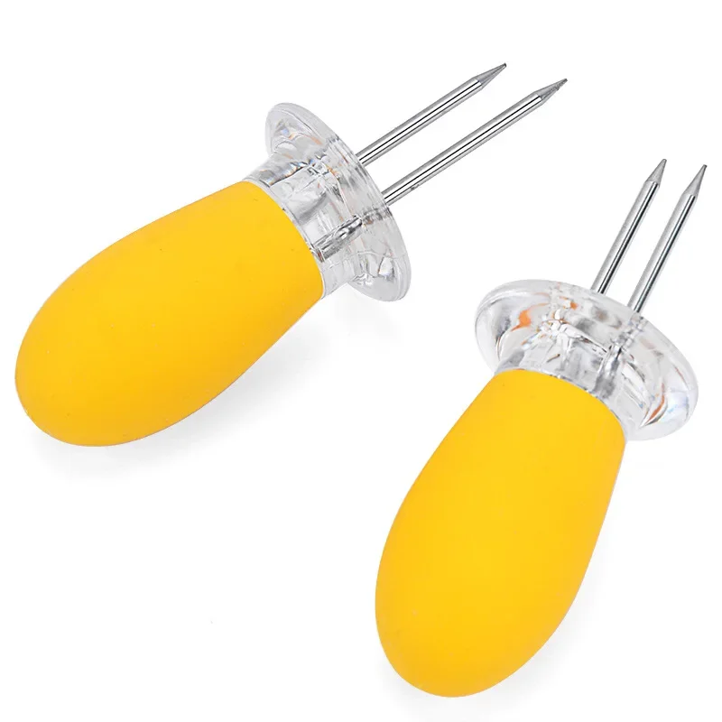 Stainless Steel Corn Holders Corn Cob Holders BBQ Forks Skewers on The Cooking Parties Camping Interlocking tool BBQ Tool