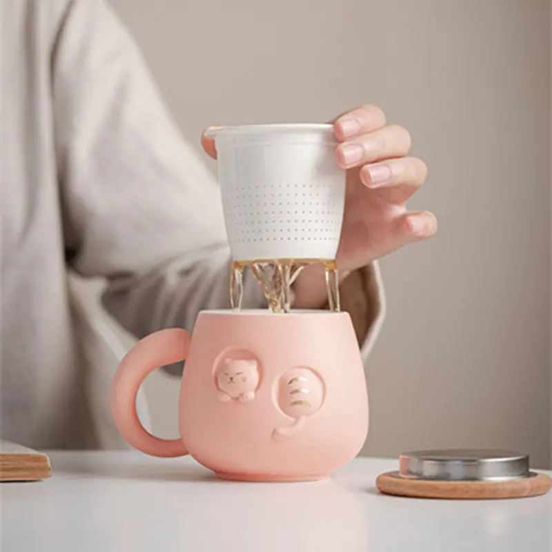 Infuseur à Thé Mignon, Boule à Thé Chat Accrochée à la Tasse