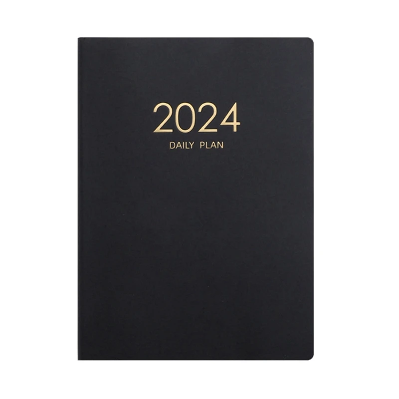 2024 계획 노트북, 달력, 두꺼운 일일 계획 노트북, 주간 노트북, 사무실 학교 용품