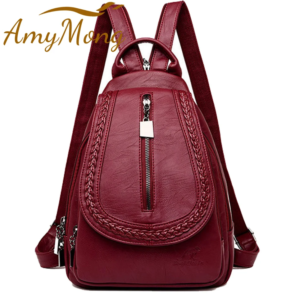 Bolso Convertible en Mochila de Piel para Mujer  Ruavintage Mala tiracolo  conversível mochila 