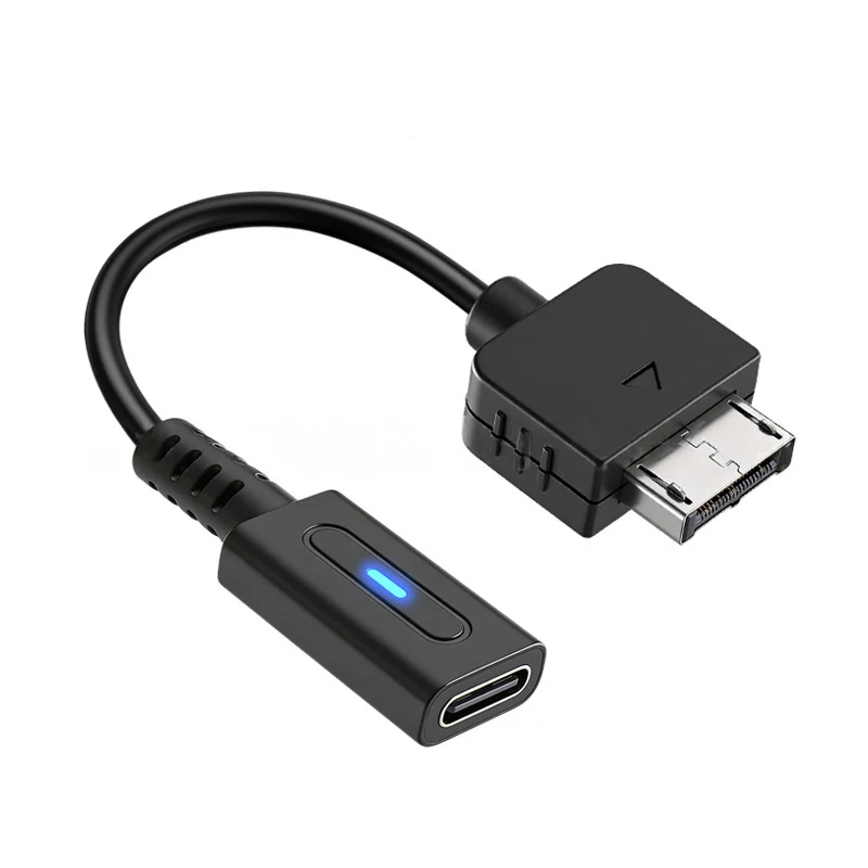 Cabo USB-C PD para Carregamento de Controle Playstation Vita 1000, Adaptador Tipo C com LED, Cabo Conversor para Console PS Vita 1000, Cabo de Alimentação