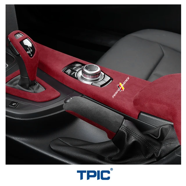 TPIC Alcantara Wrap Compatible for BMW F31 F30 F36 F32 F34 3GT Series 3 4  Car Inner Door Panel Handle Pull Trim Cover Sticker Accessories (Color 