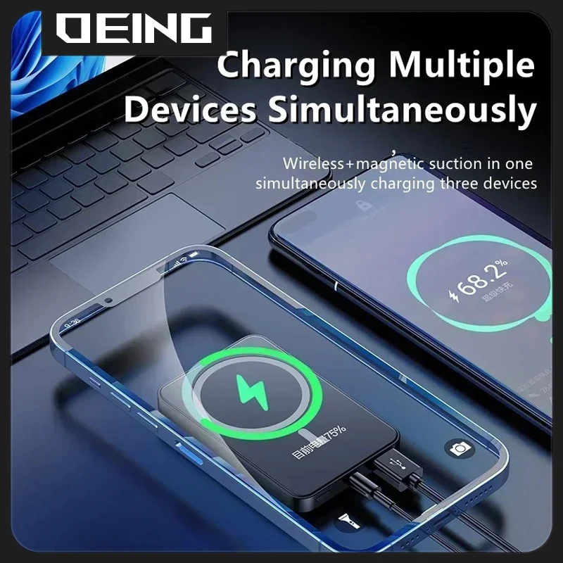 Magnetic Power Bank For iPhone Xiaomi Huawei Samsung Macsafe Powerbank Portable Wireless Charger for Apple External Battery Pack 5