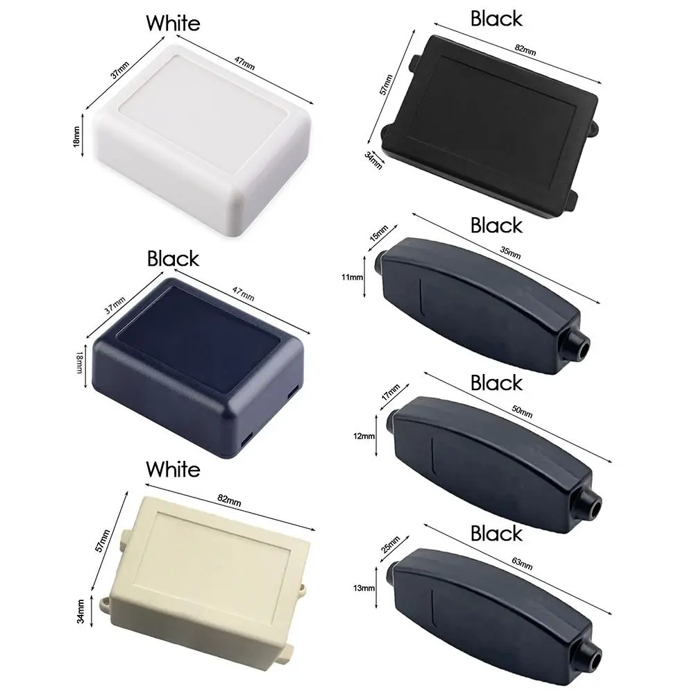 Electronic Enclosure Case Electrical Box Electrical Distribution Box DIY Black White Waterproof Electronic Project Box Device Housing ABS Plastic Practical Instrument Durable Case Enclosure Boxes