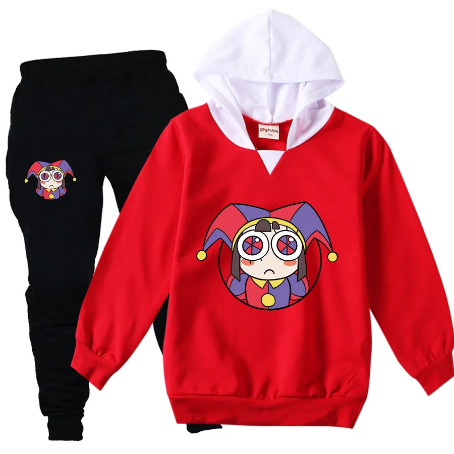 

The Amazing Digital Circus Clohtes Kids Jax Pomni Hoodie Baby Girls Hood Sweatshirts Jogging Pants 2ps Sets Toddler Boys Outfits