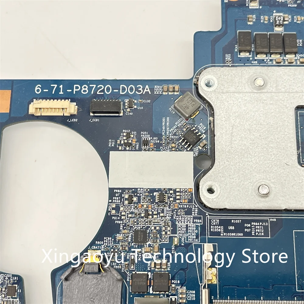 Original For CLEV0 P870DM20 P870DM Notebook Motherboard 6-77-P870DM20-D03A 6-71-P8720-D03A 100% Test Work