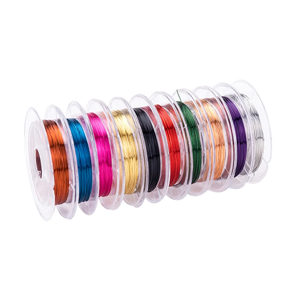 

10 Rolls/pack Jewlery Beading Wire Jewelry Colored for Making Accessories Copper