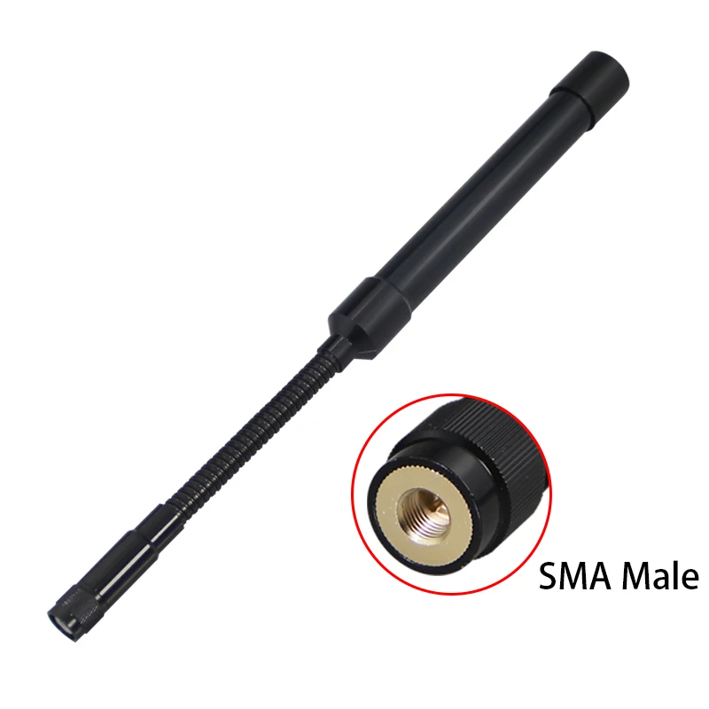 올 밴드 무지향성 고이득 구스 튜브 FRP 안테나, SMA -J SMA 수컷 헤드 구스넥 안테나, 4G, 5G, 698-960, 1710-6000mhz